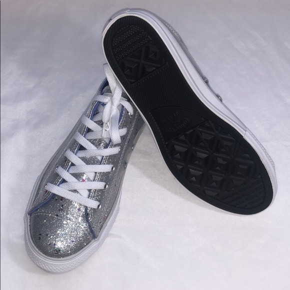 LAST ONE!! New Converse CTAS OX Glitter Sneakers Size 5 - Picture 9 of 16